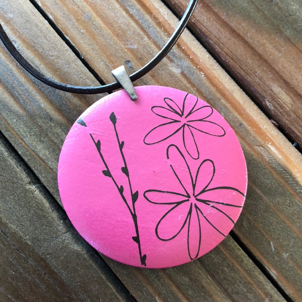 Vintage 90s Flower Pendant Choker